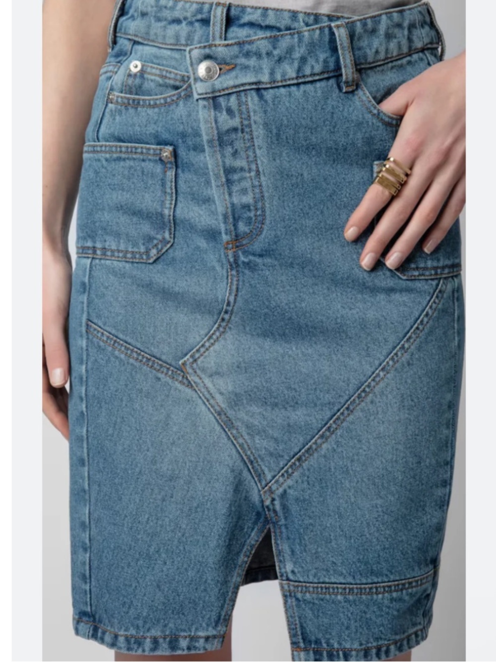 Zadig&Voltaire Jinko Denim Midi Skirt NWT